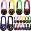 DHFUCNKO 18 Stück Kompass mit Karabinerhaken, Bunte Mini Kompass Karabiner,