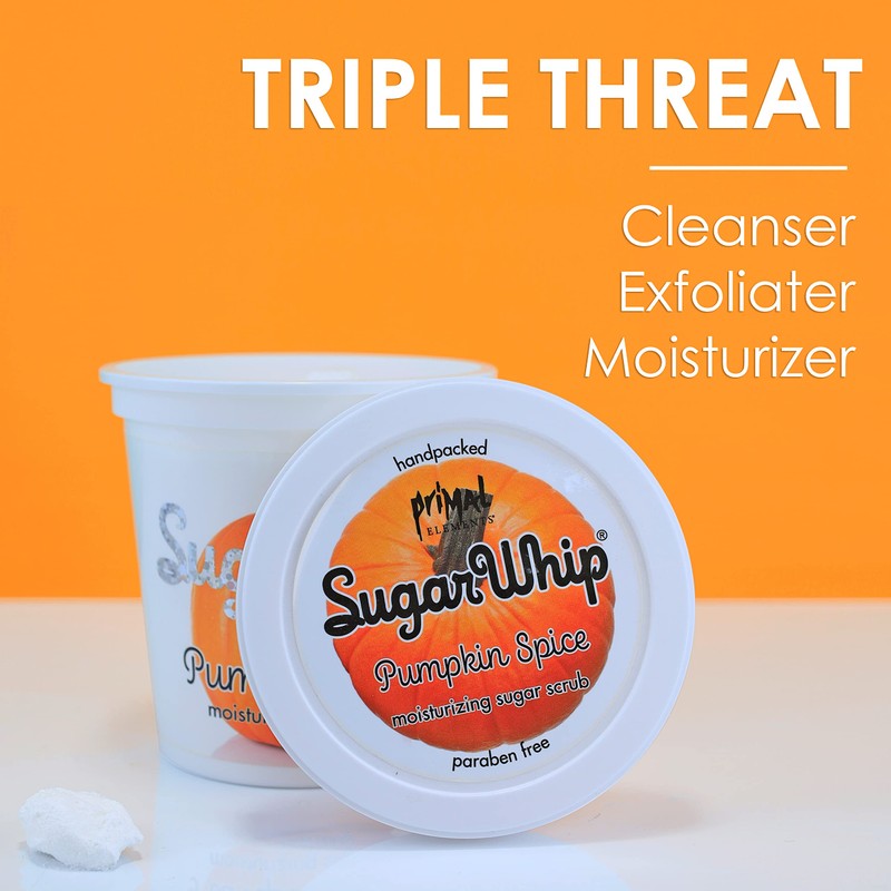 Primal Elements Sugar Scrub, Exfoliating Sugar Whip, Face and Body