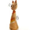 Ginger Striped Cat Tall Ceramic Sculpture Puurrfect Gift for Cat