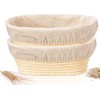 2 Pcs Banneton Bread Proofing Baskets, 25cm Oval Sourdough Proofing
