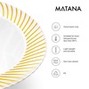 MATANA 20 White Plastic Bowls with Gold Rim, Soup Plates,