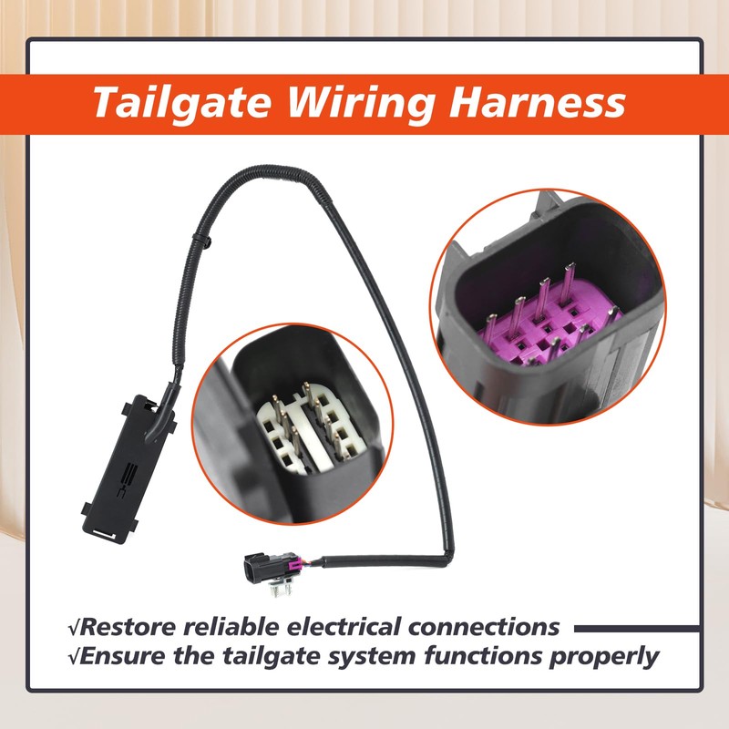 Mhrxusd 68096415AD Tailgate Wiring Harness Compatible with Dodge RAM 1500