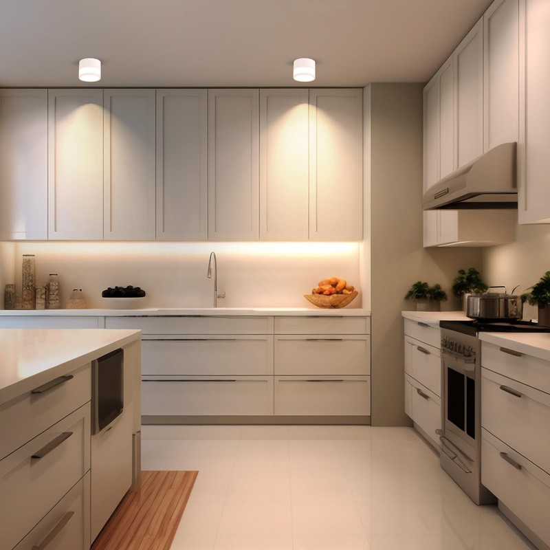 Temgin IP65 Ceiling Light Surface-Mounted White Matt LED 12 W