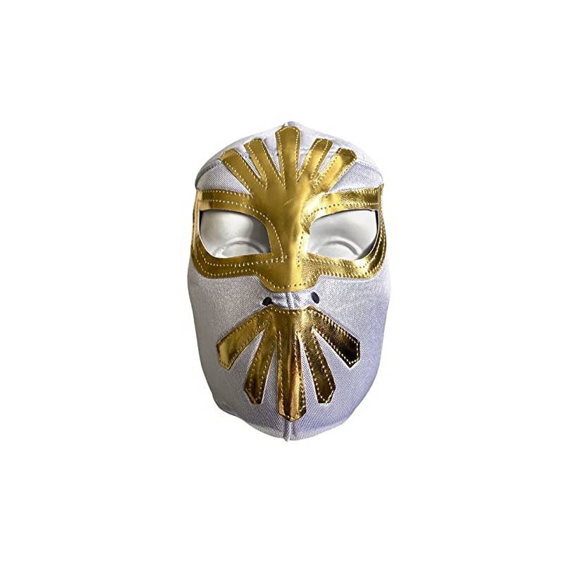 Mistico Lucha Libre Wrestling Mask Costume Wear, Silver, Medium