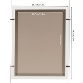 LIAPDG 3Pcs Acrylic Backlit Picture Frames, A3 Landscape Window Hanging Detachable Backlit Picture Frame Backlit LED Frame LED Light Box Advertising Display for Movie Theaters, Promotions