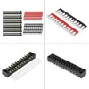 Qiilu 12 Position, 600 V, 15A, Screw Down Terminal Block,