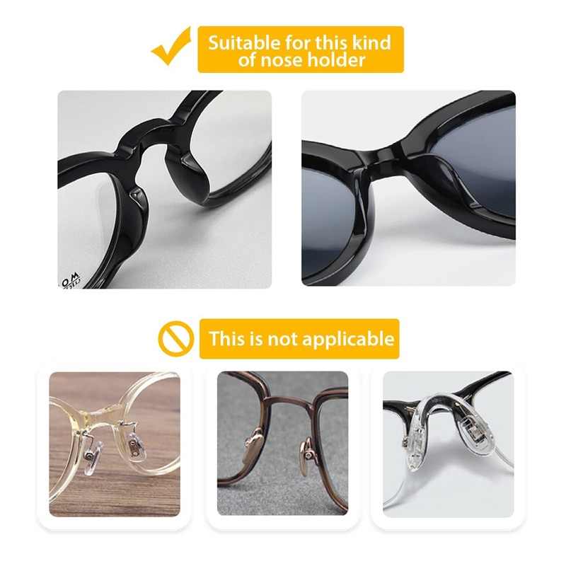 UPIONIC 2.5mm Anti-Slip Glasses Nose Pads, Adhesive Soft Silicone Eyewear