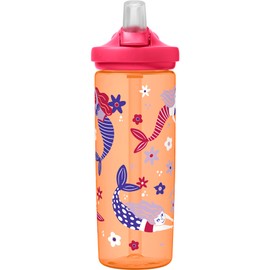 CamelBak Eddy+ 20oz Kids Water Bottle with Tritan Renew – Straw Top, Leak-Proof When Closed, Retro Floral Mermaid