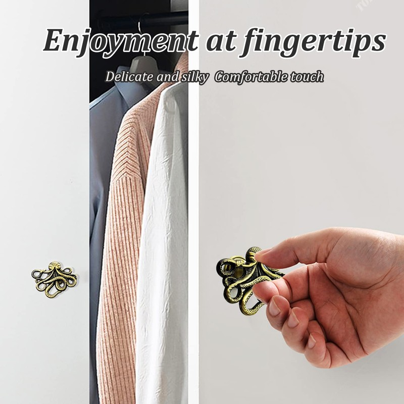Powerful 4 Pcs Octopuc Drawer Knob Cabinet Handles Door Knobs