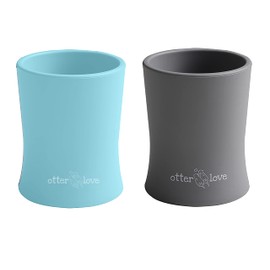 otterlove Silicone Baby & Toddler Training Cup - Pediatric OT Approved - 100% Platinum Pure LFGB Silicone - Unbreakable - Plastic Free - Tiny Cup Perfect for Baby Led Weaning