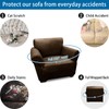 Single Sofa Cover Leather Look Chair Covers for Living Room