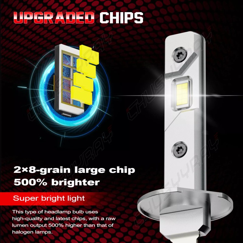 CHUSYYRAY H1 LED Headlight High Beam or Low Beam Bulbs