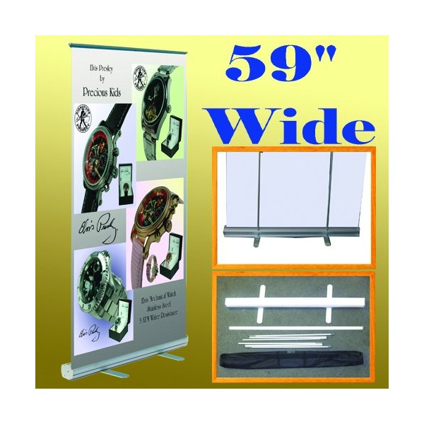 59" X 78" Retractable Roll up Banner Stand Trade Show