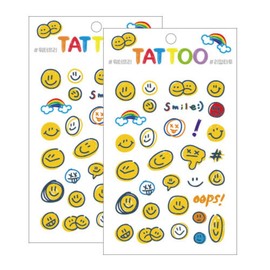 Petit Fancy Petit Tattoo TS001, Smile Face, 2 pieces / 쁘띠팬시 쁘띠타투 TS001, 스마일페이스, 2개