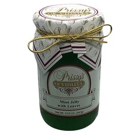 Prissy's of Vidalia Mint Jelly with Leaves - Premium Handcrafted Southern Spread, 10.5 oz