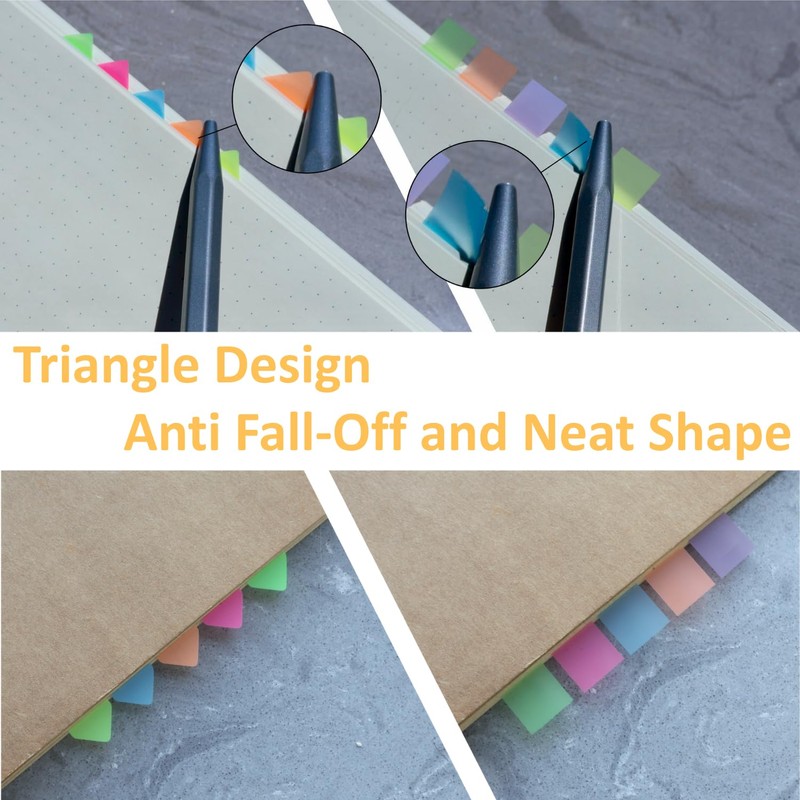 UniBright Sticky Tabs, with Carry-On Clip and Anti Fall-Off Design,