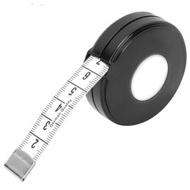 Oumefar Tape Measure Body Retractable 150 cm Portable Body Measure Tape Centimeter/Inch Waist Handmade Sewing for Dressmaking (White)