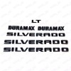 GM 19-25 Silverado Duramax Tailgate Letter Emblem Nameplate LT Kit