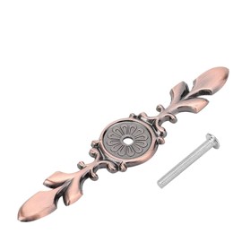 Zinc Alloy Cabinet Handle Backplate - Retro Single Hole Door Handles for Cabinets, Closets, Cupboards, Drawers (10pcs) - Bronze, Copper, Silver