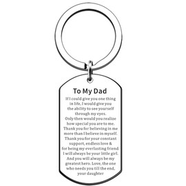 JMIMO Dad Gifts from Daughter Dad Keyring Dad Birthday Gifts Christmas Fathers Day Best Dad Daddy Present