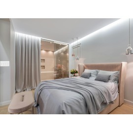 White Decorative Quard Toggle Switch Covers Wall Plate Natural Material Rocker Switch Plates Outlet Covers for Receptacle GFCI Outlet Dimmer Modern Style (4 Gang Toggle 2 Pack)