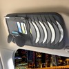 JNNJ Bag Sun Visor Organiser Leather, Car Visor CD Case,