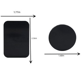 DACUAN Metal Plate for Phone Magnet, 12 PCS Car Magnetic Phone Holder Metal Plate Phone Magnet Holder Mount Strong Sticky Stickers Suitable for All Smartphones