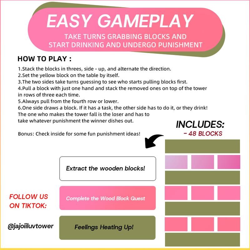 Stacking-tower game,Gift for Friend,Best Game for Party.