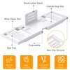 Bathtub Tray Caddy,Premium Bamboo Expandable Bath Tub Trays Table, Foldable