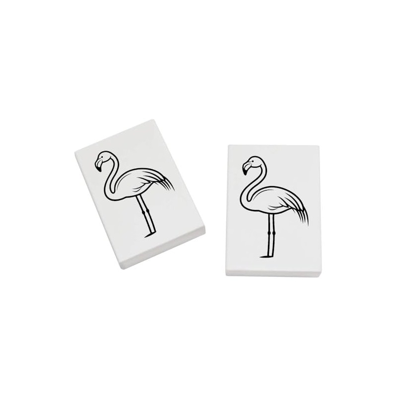 2 x 45mm 'Cartoon Flamingo' Erasers/Rubbers (ER00046743)