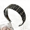 Burnaby Wide Black Sequence Point Hairband Wide Headband / 버나비