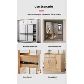 Quiet Magnetic Door Catch, Using Noise Free, Magnetic Cabinet Door Catch Quiet, Quiet Magnetic Catch for Sliding Door, Punch-Free, Invisible Anti-Collision Door (6 Sets)