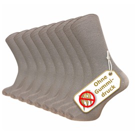 GAWILO Vein Socks for Men and Women (9 Pairs) | Without Rubber & No Pressing Seam | Health Socks with Comfort Waistband | Durable & Comfortable, gray, 47 - 50