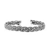 Windalf Lucana Braided Bracelet Diameter 5.8 cm Silver Jewellery Handmade
