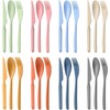JINGIHE 8 Pieces Plastic Cutlery Set, Travel Cutlery Set