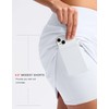 SANTINY 16" Skorts for Women with 2 Pockets High Waisted