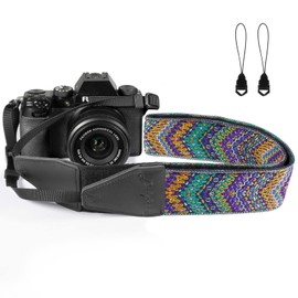 Dulphee Camera Strap, Jacquard Weave 2" Shoulder Neck Straps for All DSLR Cameras Men Women Photographers
