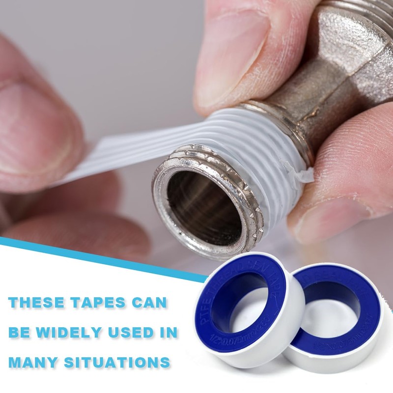 JOCXZI White High Sealing Performance Teflon Tapes (10 m x