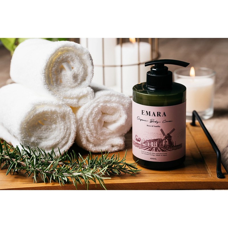 EMARA Organic Body Cream "Rose & Vanilla" (400ml)