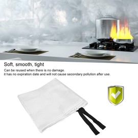 Fiberglass Fire Emergency Blanket, Reusable Kitchen Survival Blanket, Car Kitchens for Offices Restaurants(1mx1m)