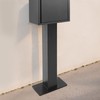 27“ Mailbox Post Black Carbon Steel Mailbox Posts for Outside,Heavy