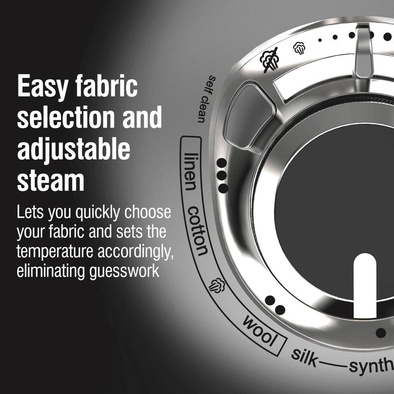CHI Steam Iron for Clothes with 8’ Retractable Cord, 1700