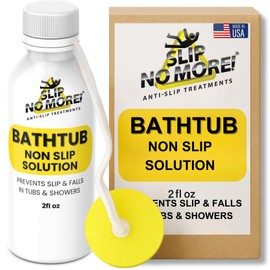 Bathtub Non Slip Solution – Shower Floor Skin Safe Coating. Fixes Slippery Tubs & Showers. Clear Textured Grip for Acrylic & Fiberglass. Covers 1 Tub or Shower Pan