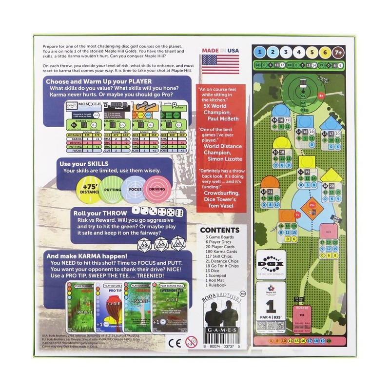 Boda Brothers Games Birdie Pro Disc Golf Tabletop Board Game