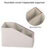 Rose Gold Edge Inlaid Leather Desktop Organizer, Remote Control Holder,Nightstand