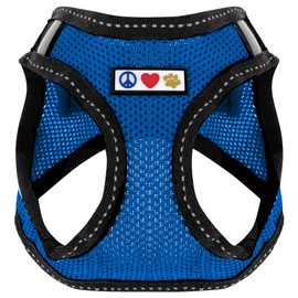 PAWTITAS Pet Reflective Mesh Dog Harness, Step in or Vest Harness, Comfort Training Walking of Your Puppy/Dog XL Extra Large Blue Dog Harness