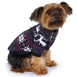 Rocky Thermal Jacket Clothes Fleece Lined Sweater for Dogs, Puppies, Warm Coat Bodysuit Onesie One Piece Vest Pet Jammies with Leg Warmers for Small, Medium, Large Dogs Cats (Christmas, X-Large)