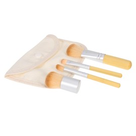 FOMIYES 4pcs Powder Brush Cosmetics Brush Professional Makeup Brush Linen Bag Makeup Brush for Woman Wooden
