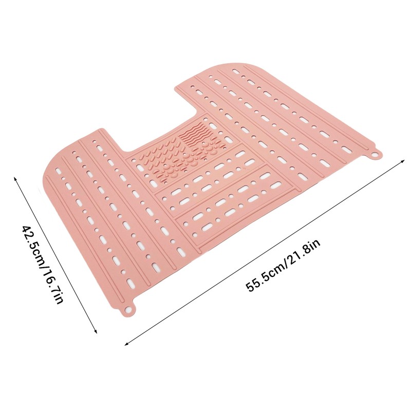 Foldable Sink Basin Top Cover Silicone Makeup Brush Cleaning Mat