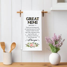 Great Mimi Kitchen Towels and Dishcloths, Great Mimi Gifts for Grandma, Gifts for Great Mimi, Great Mimi Gifts, Great Mimi Gifts Drying Cloth Hand Towels Tea Towels for Bathroom Kitchen, 16×24 Inch
